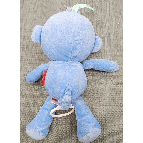 Fisher Price Musical Tail Blue Plush Monkey Crib Pull Toy Stuffed Animal Lovey - Picture 2 of 4
